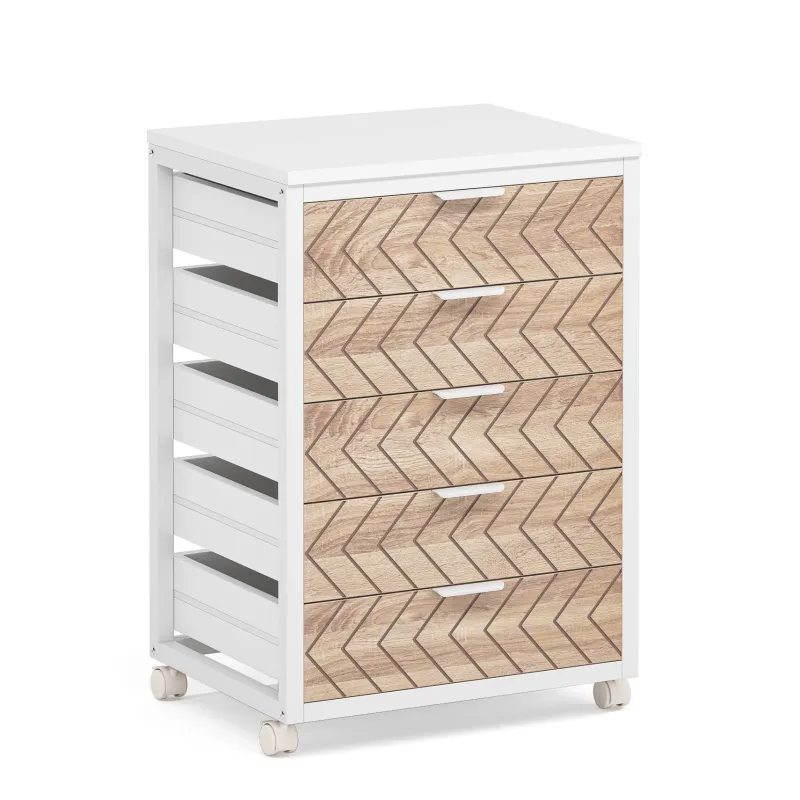 Tribesigns Chests Of Drawers*5/7 Drawer Chest, Wood Storage Dresser Cabinet with Wheels