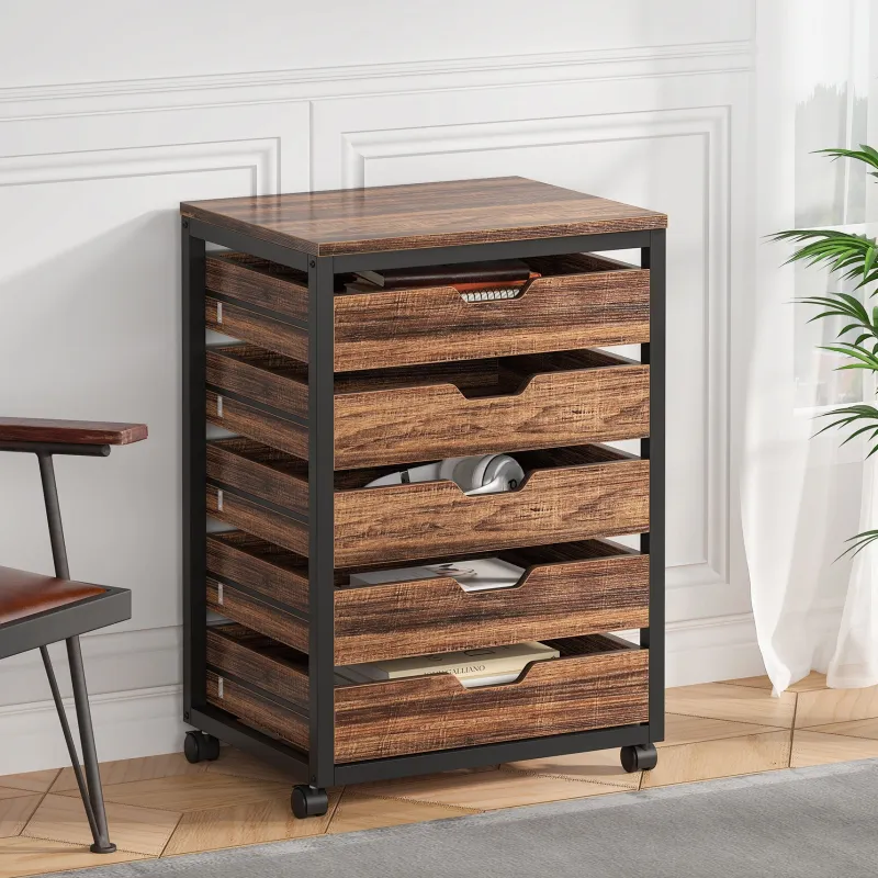 Tribesigns Chests Of Drawers*5/7 Drawer Chest, Wood Storage Dresser Cabinet with Wheels