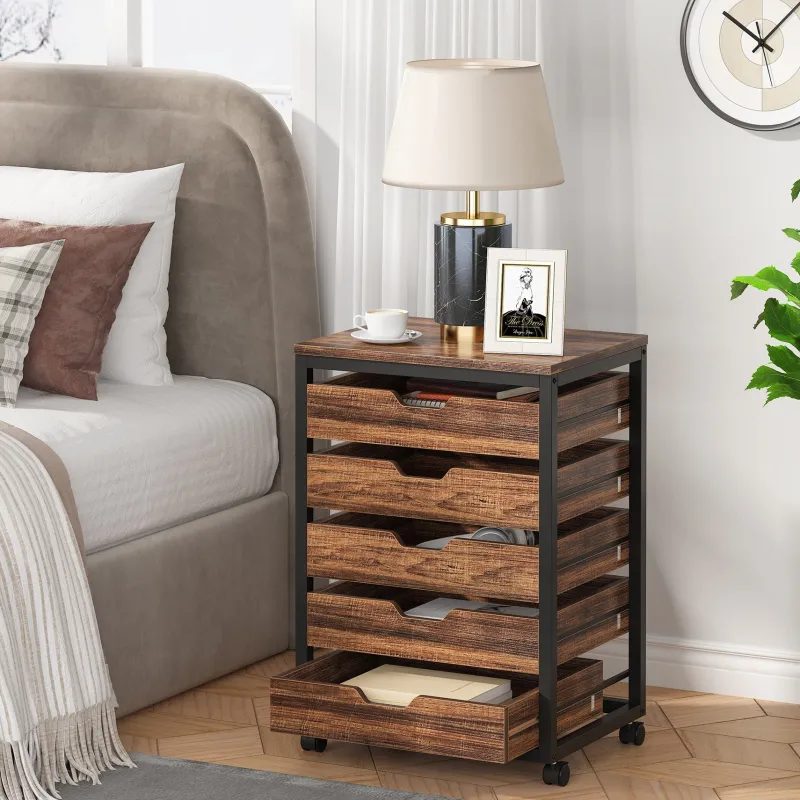 Tribesigns Chests Of Drawers*5/7 Drawer Chest, Wood Storage Dresser Cabinet with Wheels