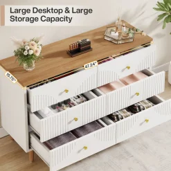 Tribesigns Chests Of Drawers*6 Drawer Dresser, 47
