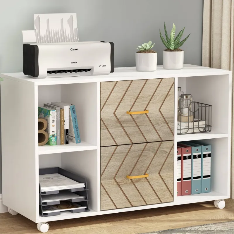 Tribesigns File Cabinets|File Cabinets*2 Drawer File Cabinet, Large Mobile Filing Cabinet for Letter Size