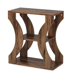 Tribesigns End & Side Tables*24" End Table, 3 - Tier Farmhouse Side Table with Storage Shelves