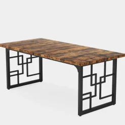 Tribesigns Desks*63" Executive Desk, Industrial Study Computer Desk with Metal Legs