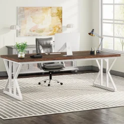 Tribesigns Desks*78.7" Executive Desk, Large Computer Desk Two Person Desk for Home Office