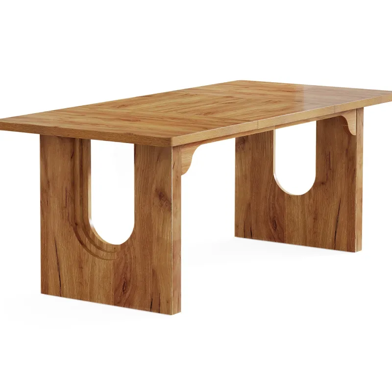 Tribesigns Desks*71" Executive Desk, Modern Computer Desk with Wood Double Pedestal Base