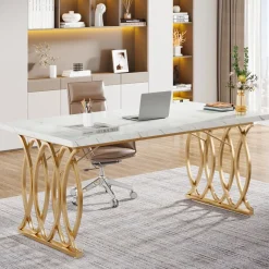Tribesigns Desks*63" Executive Desk, Modern Computer Desk Conference Room Table