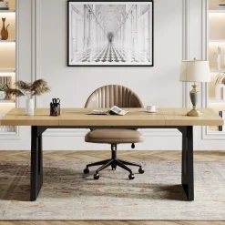Tribesigns Desks*70" Executive Desk, Modern Computer Office Desk Workstation