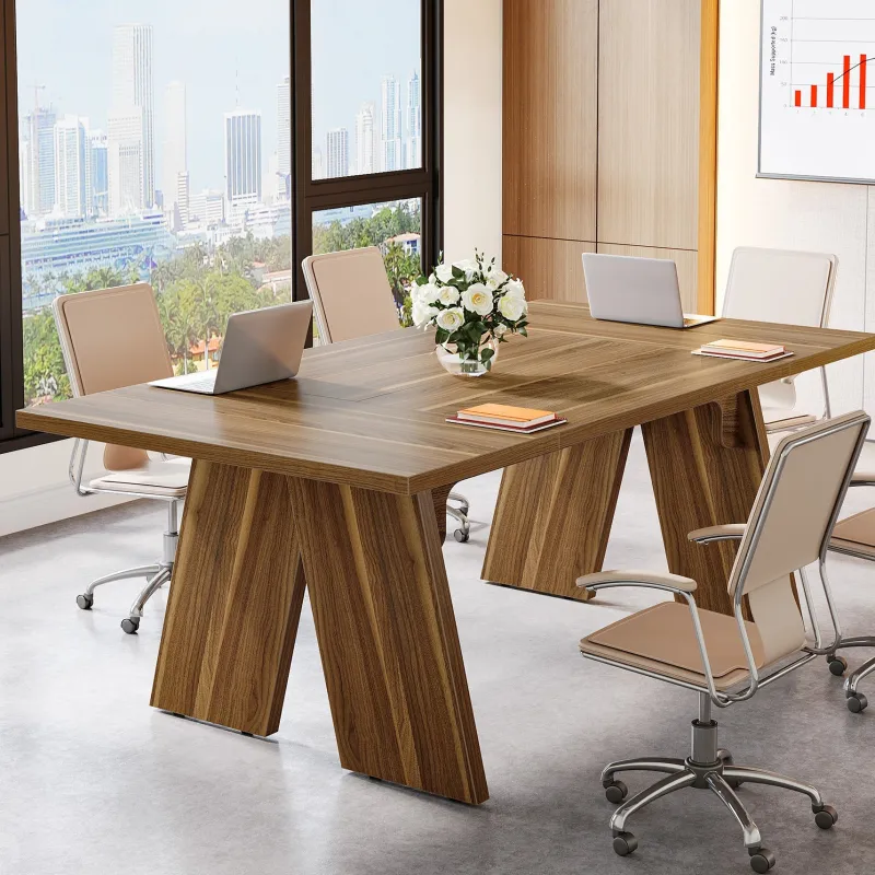 Tribesigns Desks*70.9" Executive Desk, Wood 6FT Conference Table Meeting Table Computer Desk