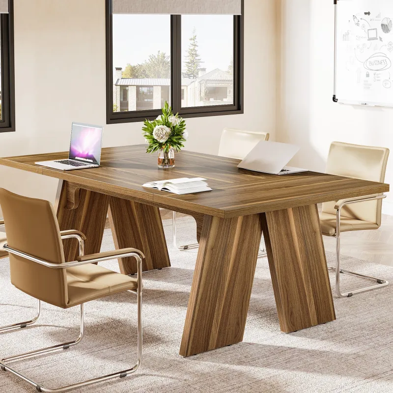 Tribesigns Desks*70.9" Executive Desk, Wood 6FT Conference Table Meeting Table Computer Desk