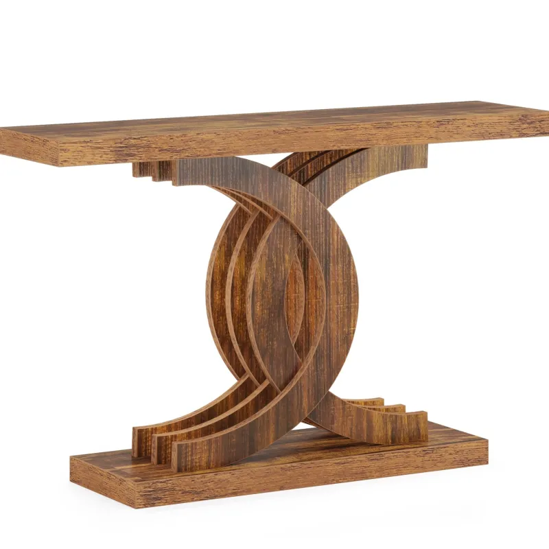 Tribesigns Console Tables|Console Tables*39" Farmhouse Console Table Entryway Table with Geometric Base