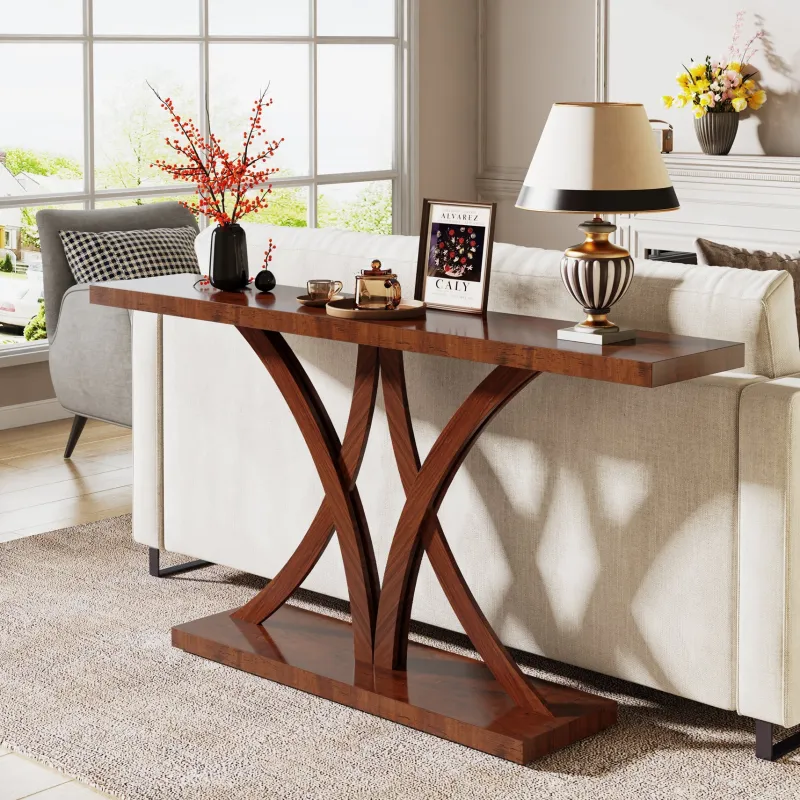 Tribesigns Console Tables|Console Tables*63" Farmhouse Console Table, Industrial Wood Sofa Entryway Table