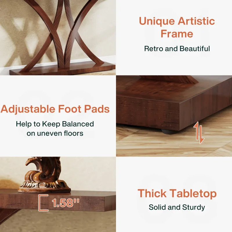 Tribesigns Console Tables|Console Tables*63" Farmhouse Console Table, Industrial Wood Sofa Entryway Table