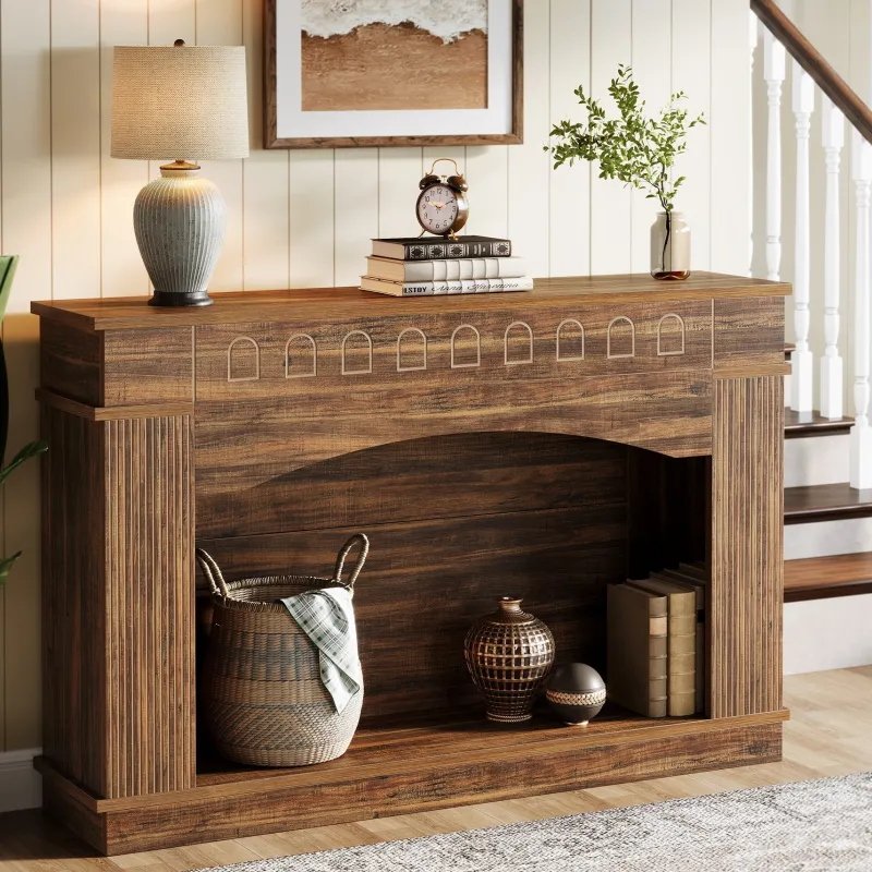Tribesigns Console Tables|Console Tables*47" Farmhouse Console Table, 2 - Tier Sofa Table Entryway Table