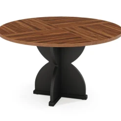 Tribesigns Dining Tables*47" Farmhouse Dining Table, Wood Circle Kitchen Table for 4 - 6 People