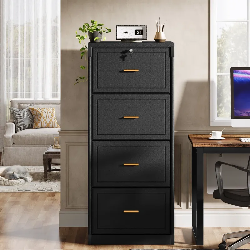Tribesigns File Cabinets|File Cabinets*51" File Cabinet, Vertical Filing Cabinet with 4 Storage Drawers