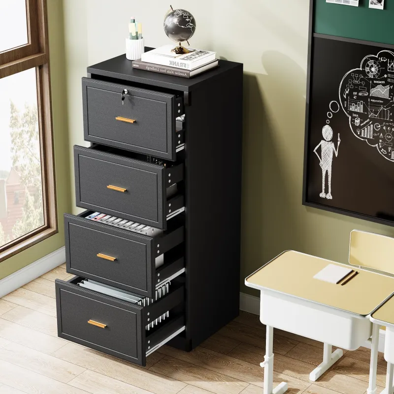 Tribesigns File Cabinets|File Cabinets*51" File Cabinet, Vertical Filing Cabinet with 4 Storage Drawers