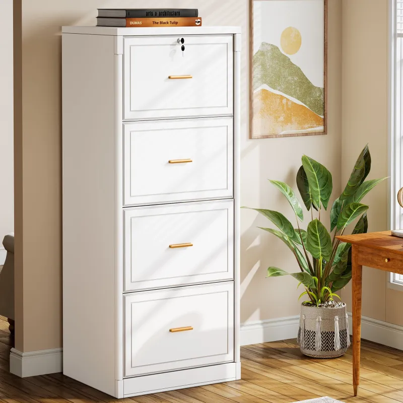 Tribesigns File Cabinets|File Cabinets*51" File Cabinet, Vertical Filing Cabinet with 4 Storage Drawers