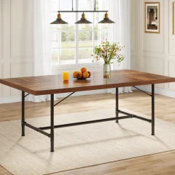 Tribesigns Dining Tables*70.8" Industrial Dining Table Kitchen Table for 6-8 People