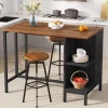 Tribesigns Kitchen Islands|Kitchen Islands*43" Kitchen Island Kitchen Counter Table with 5 Open Shelves