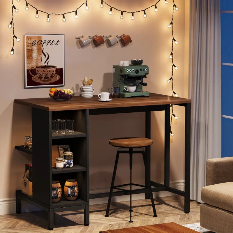 Tribesigns Kitchen Islands|Kitchen Islands*43" Kitchen Island Kitchen Counter Table with 5 Open Shelves