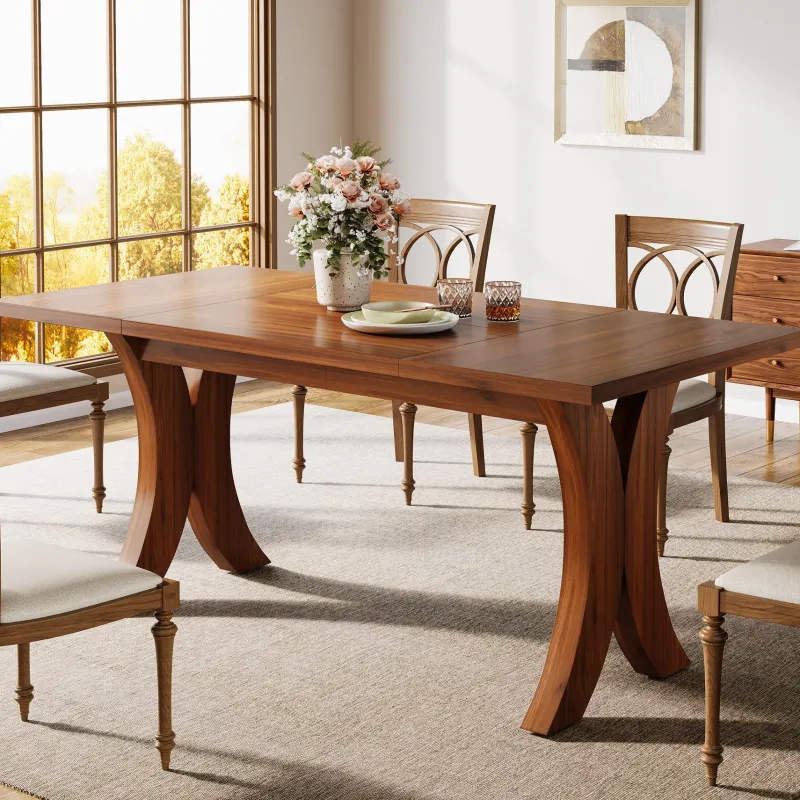 Tribesigns Dining Tables*63" Kitchen Table, Modern Dinner Dining Table for 4 - 6