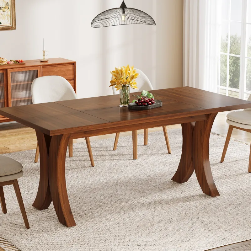 Tribesigns Dining Tables*63" Kitchen Table, Modern Dinner Dining Table for 4 - 6