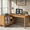 Tribesigns Desks*59" L - Shaped Executive Desk, Computer Desk Home Office Desk With Storage Cabinet