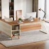 Tribesigns Desks*78.7" L - Shaped Executive Desk, Computer Desk Office Desk with File Cabinet