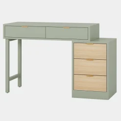 Tribesigns Makeup Vanities*55" Makeup Vanity Table, Rustic Dressing Table Makeup Table