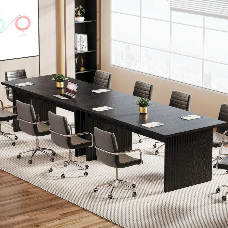 Tribesigns Desks*63" Modern Conference Table, Wood Meeting Room Table