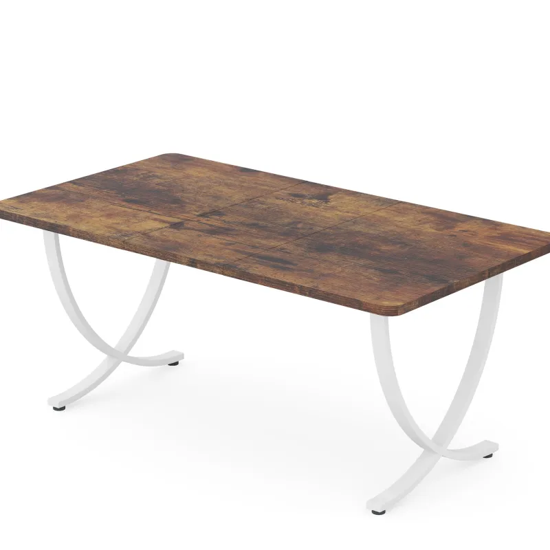 Tribesigns Dining Tables*63" Modern Dining Table Kitchen Table with Faux Marble Table Top