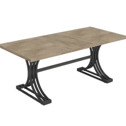 Tribesigns Desks*63'' Modern Executive Computer Desk with Faux Marble Tabletop