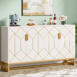 Tribesigns Sideboards & Buffets|Sideboards & Buffets*59" Modern Sideboard Buffet Kitchen Storage Cabinet with Doors
