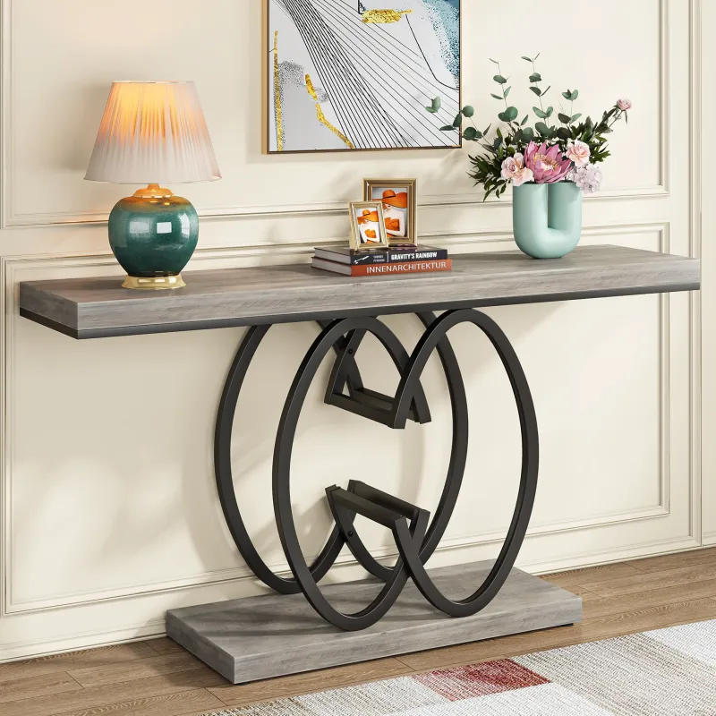 Tribesigns Tv Stands*55" Narrow Console Table, Modern Sofa Accent Table for Hallway
