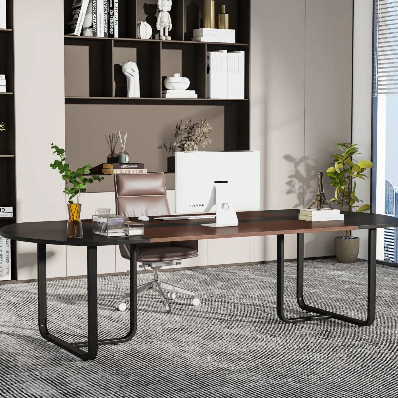 Tribesigns Desks*70.86" Oval Executive Desk, Modern Computer Meeting Table for Home Office
