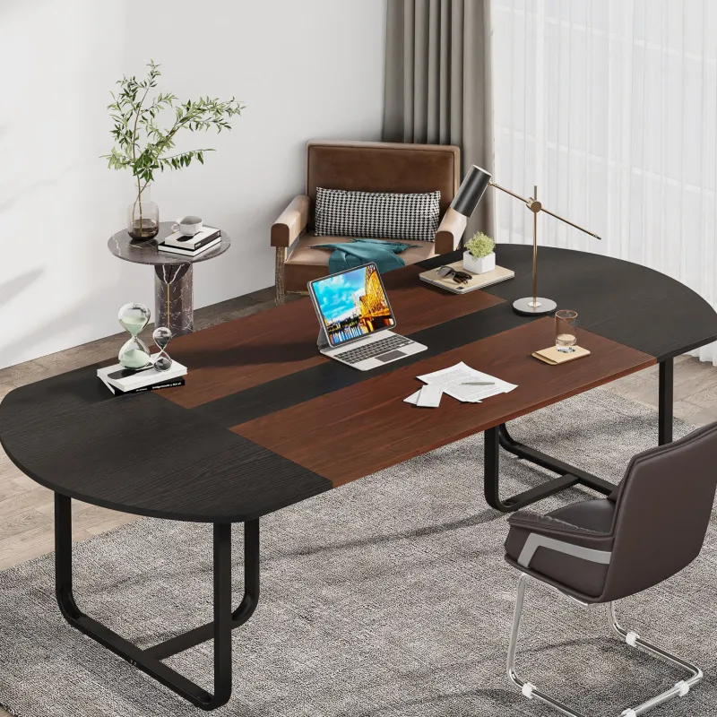 Tribesigns Desks*70.86" Oval Executive Desk, Modern Computer Meeting Table for Home Office