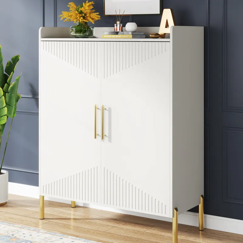 Tribesigns Shoe Racks & Cabinets|Shoe Racks & Cabinets*30 Pairs Shoe Cabinet, 6-Tier Modern Shoes Rack Organizer with Doors