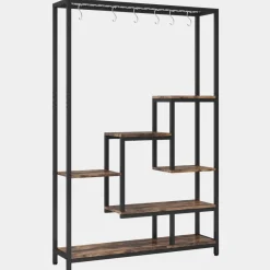 Tribesigns Plant Stands|Plant Stands*70.9" Plant Stand, Large Flower Bonsai Shelf with 6 S Hanging Hooks