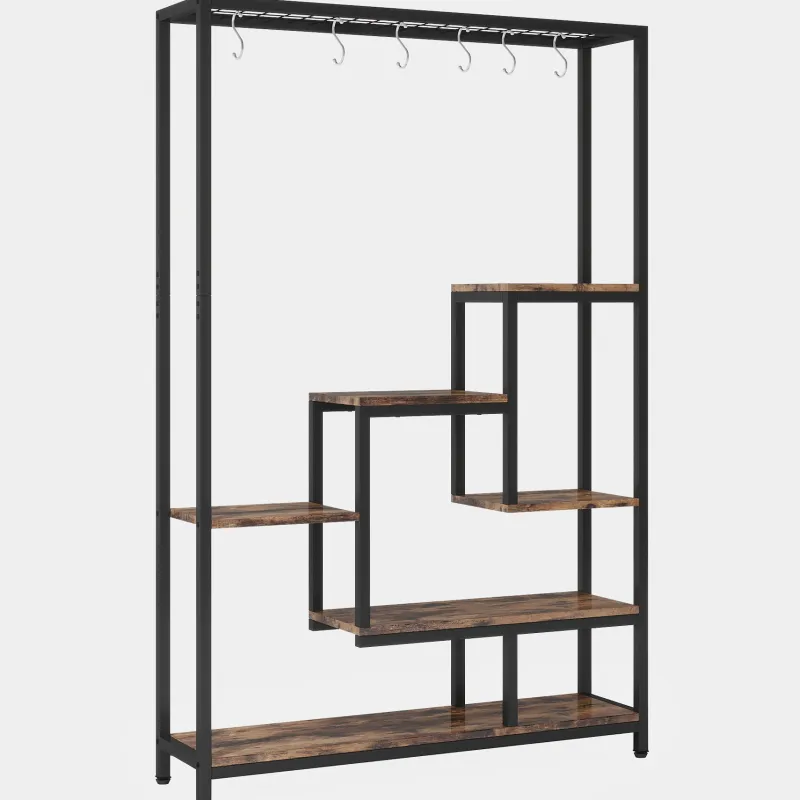 Tribesigns Plant Stands|Plant Stands*70.9" Plant Stand, Large Flower Bonsai Shelf with 6 S Hanging Hooks