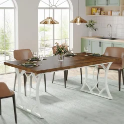 Tribesigns Dining Tables*63" Rectangular Dining Table with Wooden Tabletop for 6 People