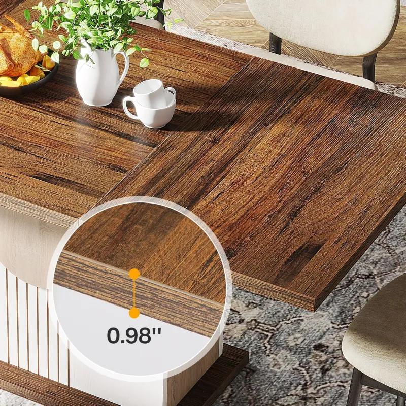 Tribesigns Dining Tables*55" Rectangular Dining Table, Farmhouse Wood Kitchen Table for 4 to 6 People