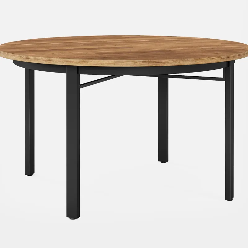 Tribesigns Dining Tables*46" Round Dining Table, Farmhouse Kitchen Table Dinner Table for 4 - 6 People