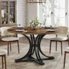 Tribesigns Dining Tables*47" Round Dining Table, Farmhouse Kitchen Table for 4 - 6 People