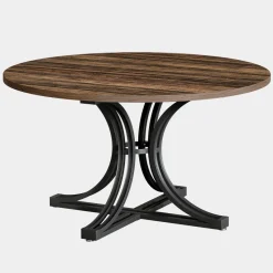 Tribesigns Dining Tables*47" Round Dining Table, Farmhouse Kitchen Table for 4 - 6 People