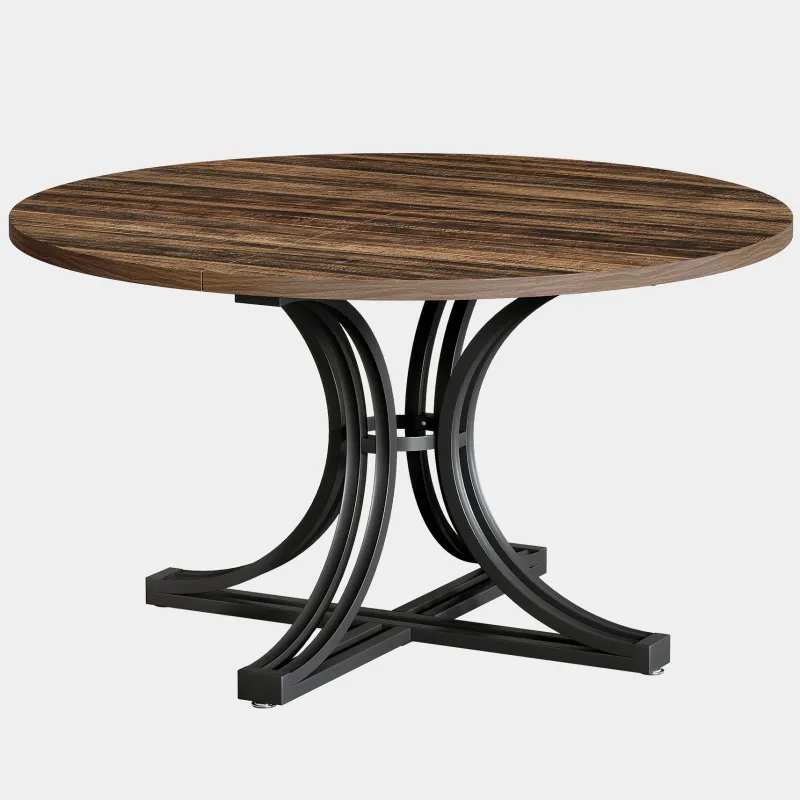Tribesigns Dining Tables*47" Round Dining Table, Farmhouse Kitchen Table for 4 - 6 People