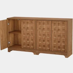 Tribesigns Sideboards & Buffets|Sideboards & Buffets*57.5" Set of 2 Sideboard Buffet, Storage Cabinet Credenza with Doors