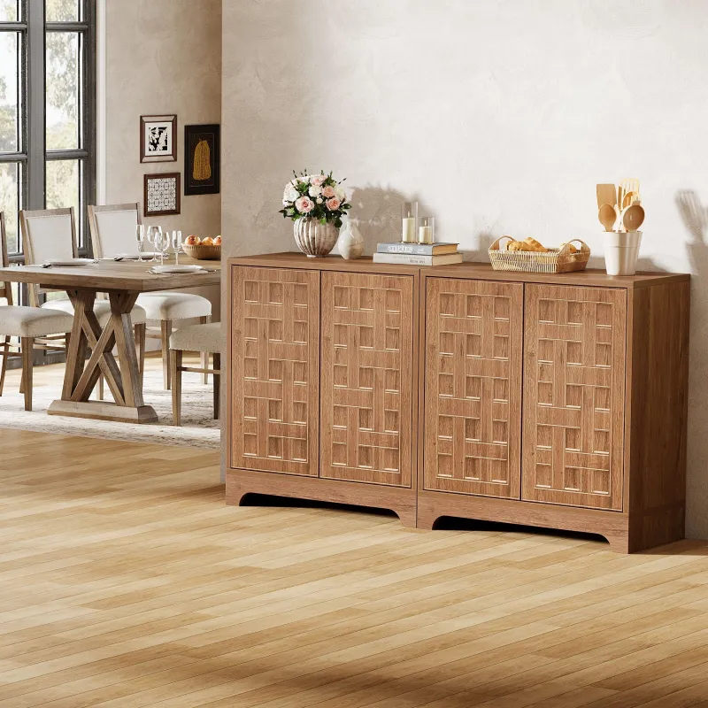 Tribesigns Sideboards & Buffets|Sideboards & Buffets*57.5" Set of 2 Sideboard Buffet, Storage Cabinet Credenza with Doors