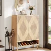 Tribesigns Shoe Racks & Cabinets|Shoe Racks & Cabinets*45" Shoe Cabinet, Wood Shoe Organizer Rack With Adjustable Shelves