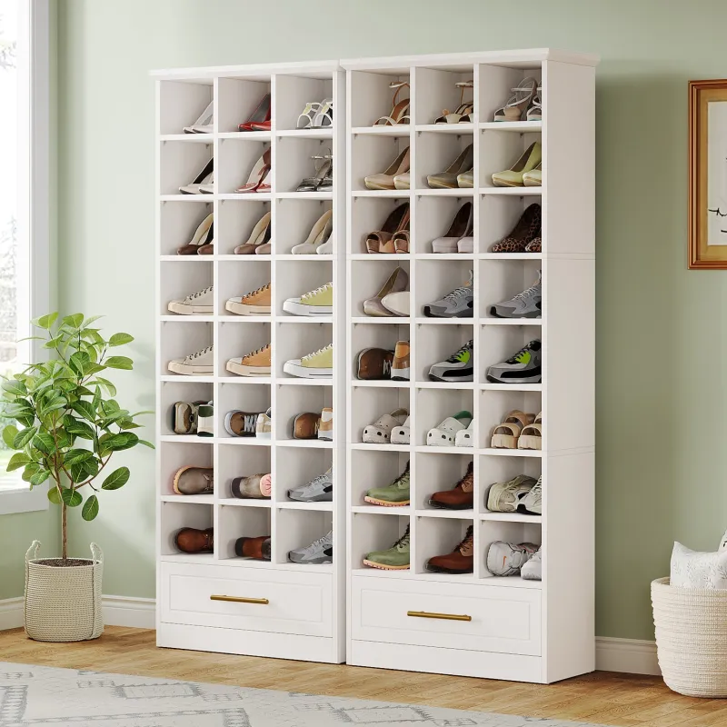 Tribesigns Shoe Racks & Cabinets|Shoe Racks & Cabinets*71" Shoe Rack, Freestanding Wooden 9-Tier Shoe Storage Cabinet