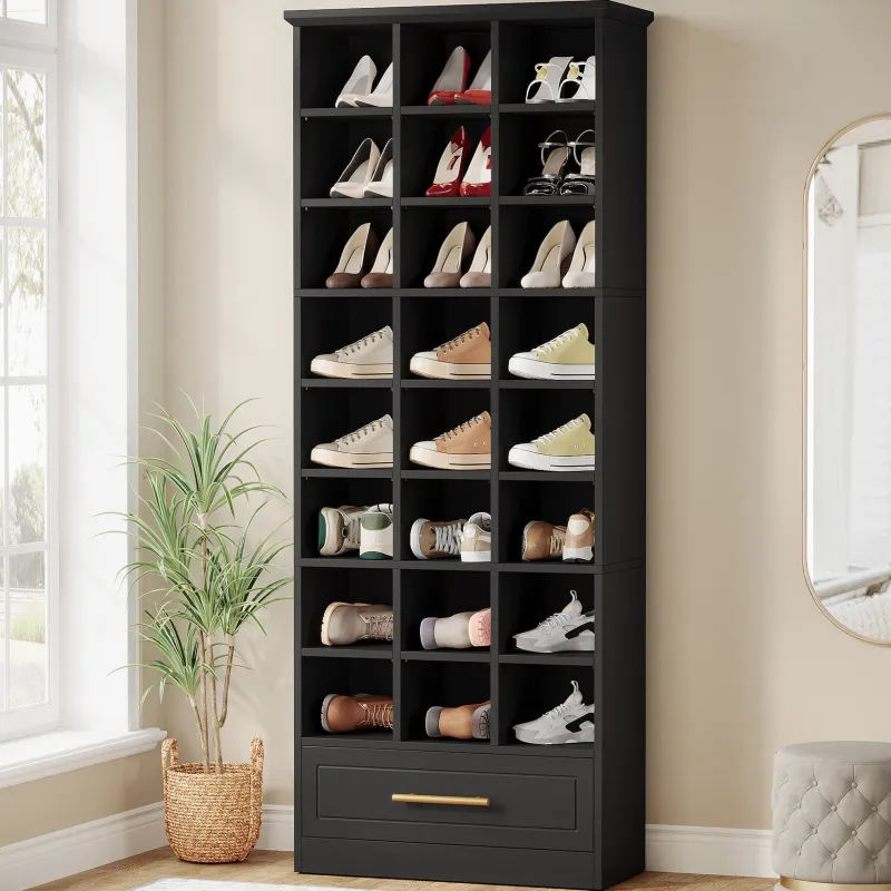 Tribesigns Shoe Racks & Cabinets|Shoe Racks & Cabinets*71" Shoe Rack, Freestanding Wooden 9-Tier Shoe Storage Cabinet
